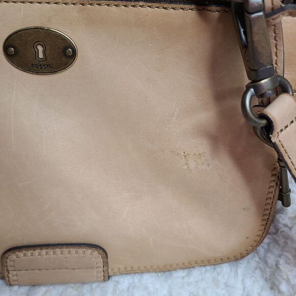 Fossil Tan Leather Saddlebag Crossbody Purse - Picture 3 of 8